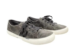 Lauren Ralph Lauren Jolie Gris Terciopelo Zapatillas bajas Con cordones 9B - Imagen 1 de 9