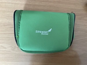A Brand New Complete Green Ethiopian Airlines Business Zipped Amenity Kit/Bag - Picture 1 of 3