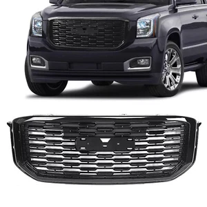 For GMC Yukon Denali Style 2015-2020 22936421 Front Upper Grille Gloss Black ABS - Picture 1 of 16