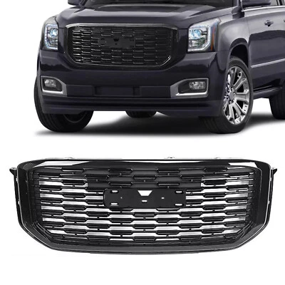 For GMC Yukon Denali Style 2015-2020 22936421 Front Upper Grille Gloss Black ABS - Image 1 of 4