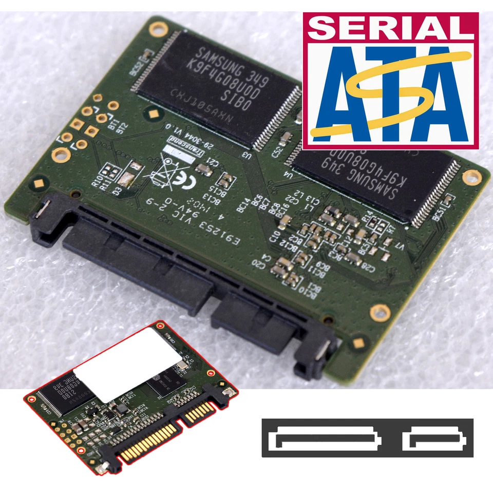 2GB Mini SSD SATA 5.4cm 2.13" Compact Transcend TS2GSSD25H-S Serial ATA M593 - Image 1 of 1