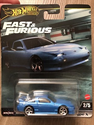 Hot Wheels Premium FAST & FURIOUS 1996  Nissan 180SX Type X New 2024 BLUE 2/5 - Image 1 of 4