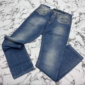 Herren Cipo & Baxx C0595 mittelblau sandgestrahlt Denim Hose Neu mit Etikett - Bild 1 von 2