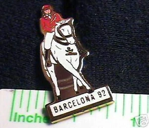 OLYMPIC XXV BARCELONA 1992 SUMMER OLYMPIC '92 butterfly PIN: 馬場馬術 Dressage - Picture 1 of 1