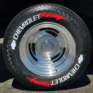 Tire Lettering Fit For CHEVROLET Rasing Stickers 16"-22" for 4 Tires 1.25" tt - Picture 1 of 10