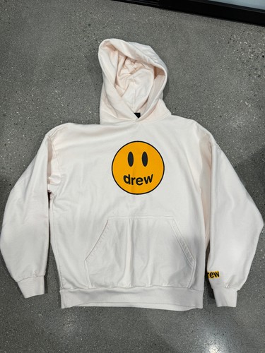 OFF WHITE Felpa con cappuccio Drew Ho crema taglia S oversize nuova di zecca