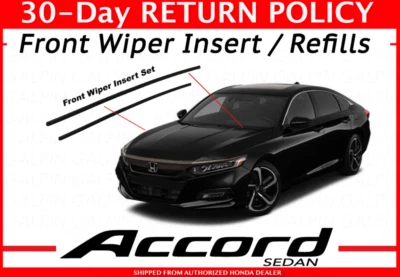 🔥Genuine OEM Honda Accord 4dr Wiper Insert Pair Front 2018 - 2022 Inserts Set - Image 1 of 2