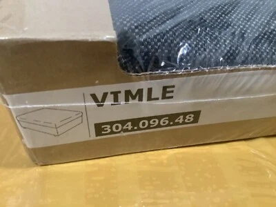 IKEA VIMLE COVER FOR OTTOMAN WITH STORAGE FOOTSTOOL TALLMYRA BLACK GRAY - Image 1 of 2