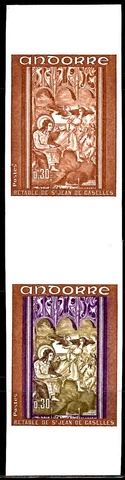 Andorra Test Of Colours Color Proof Yvert 206 Retable of The Chapelle 1970 Cover