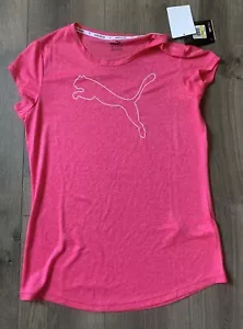 womens puma pink/white athletic/running tshirt size M NWT - Picture 1 of 2