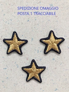 PATCH PZ 3 STELLINE RICAMATE ORO BLU CM 2 TERMOADESIVE - Imagen 1 de 1