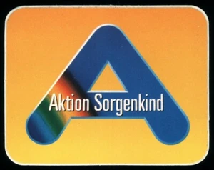 Werbe Aufkleber - Aktion Sorgenkind - 8x6cm - Vintage Reklame Werbung 80er 90er - Bild 1 von 1