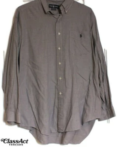 Polo Ralph Lauren Men’s Shirt Yarmouth Dress Shirt Button Down Blue 17 34/35 - Picture 1 of 5