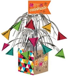Birthday Kraft Modern Confetti Design Birthday Party Decoration Centerpiece - Picture 1 of 1