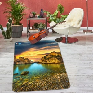 Alfombra antideslizante 3D Mountain River K14114 elegante alfombra fotográfica panda 2023 - Imagen 1 de 5