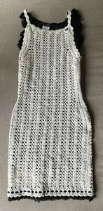 Chanel Crochet Black Silk Dress Size 38 - Picture 1 of 9