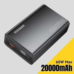 20000mAh 65W Power Bank Fast Charge Mobile Phone Laptop Portable Battery Charger - Picture 1 of 16