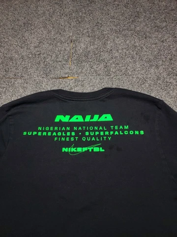 Nigeria National Soccer Team T Shirt Small Mens Black Long Sleeve Nike Football Cover