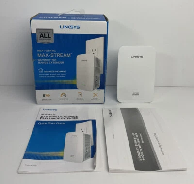 Linksys Next-Gen AC Max-Stream RE7000 AC1900 Wi-Fi Range Extender Complete - Image 1 of 4