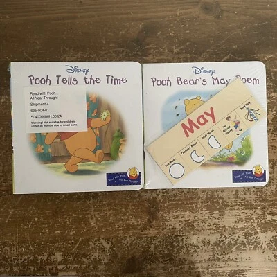 Read With Pooh All Year Through Board Books Set Seasons Disney Winnie May - Image 1 of 4