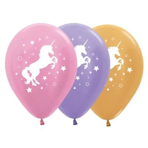 Unicorn Party Supplies Pearl Pink, Lilac, Gold Latex Balloons 25 Pack Birthday - Picture 1 of 1