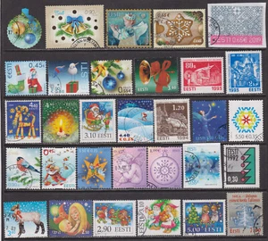 Estonia 31 francobolli usati - Natale - Foto 1 di 1