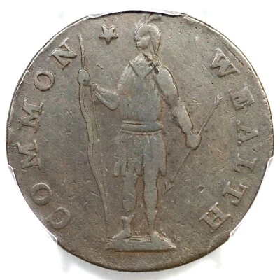 1788 R 8-C R-3 PCGS XF 40 Massachusetts Cent Colonial Copper Coin 1c - Image 1 of 3