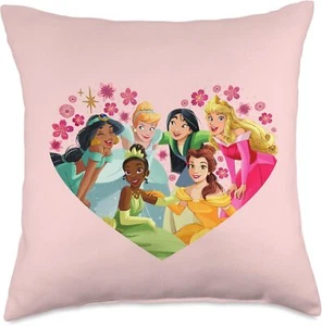 Disney Princess "Group Heart" Printed Throw Pillow-AB09M5GH47D2 - Picture 1 of 3