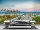 3D Bridge Plant Sea Landscape Self-adhesive Removeable Wallpaper Wall Mural1