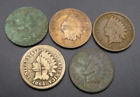 Lot of 5 -  Indian Head 1c Pennies 1864 1884 1886 1888 1890 - B3780