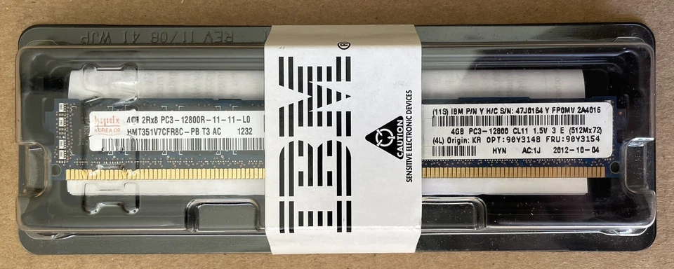 NEW HYNIX / IBM  HMT351V7CFR8C-PB / 90Y3148 PC3-12800R DDR3-1600MHz 4GB ECC REG - Image 1 of 2