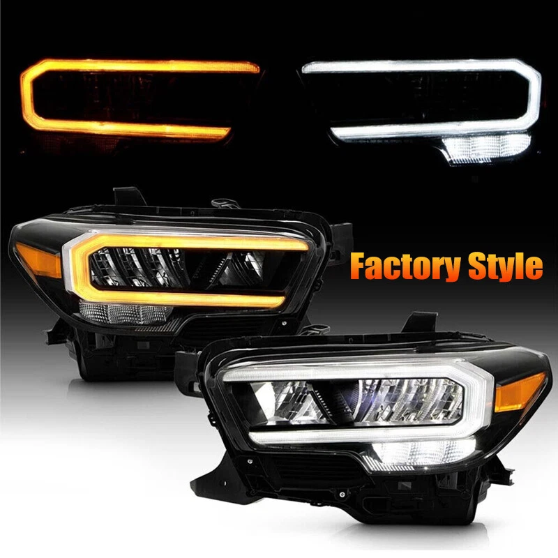 Pair Full LED Headlights Headlamps Set Fit 2020-2023 Toyota Tacoma Limited / TRD - Image 1 of 4