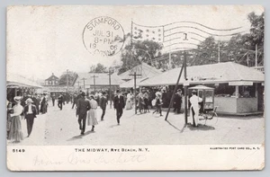 Postal UDB de Rye Beach New York The Midway 1906 - Imagen 1 de 2