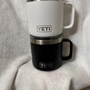 YETI Rambler 14 oz - Tazza da caffè in acciaio inox con coperchio - Bianco/Nero Nuova Altro - Foto 1 di 11