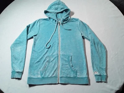 Sudadera con capucha Roxy cremallera completa para mujer grande verde azulado estampado gráfico manga larga Foto 1 de 4