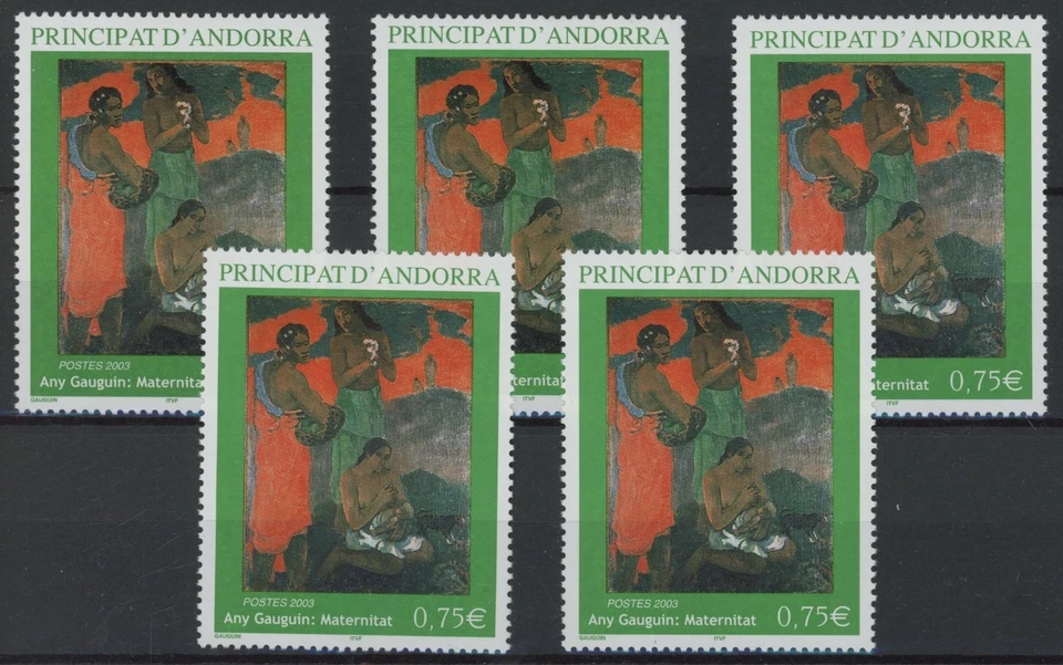 Andorra (Fr) 2003: Arte - 5x Sello MNH bueno muy fino Foto 1 de 1
