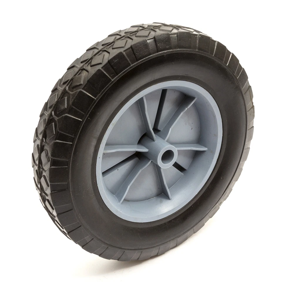 PETROLSCOOTER Plastic Wheel Solid Rubber Tyre 200mm 8 x 1.75 Inch Offset 1/2" Bore Lawnmower