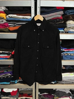 Brioni Sport Men's Velvet Black Herringbone Long Sleeve Button Down Up Shirt M - Image 1 of 4