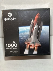 Space Rocket 1,000 Pc Jigsaw Puzzle - QuizQuirk 20" x 27" - Picture 1 of 4
