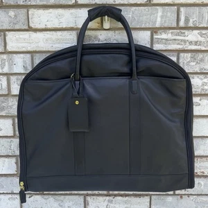 Exclusive COACH Black Leather Bifold Hanging Garment Travel Bag W/Lock - Picture 1 of 17