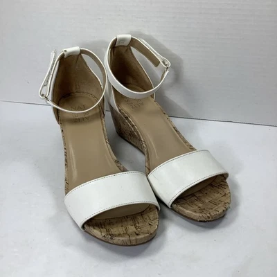 Women's Naturalizer Areda Wedge Sandals Black Size 8M White - Image 1 of 4