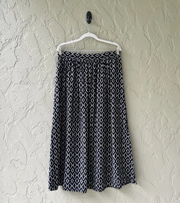 Banana Republic женщин размер высокий средний черный белый вискозы разрез Midi юбка новый с Ярлыками - Изображение 1 из 4
