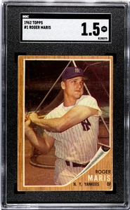 Topps Roger Maris #1 1962 SGC 1,5 - Imagen 1 de 2