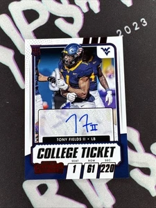 2021 Panini College Ticket Auto Red Foil Tony Fields II RC # 264 eg - Picture 1 of 2