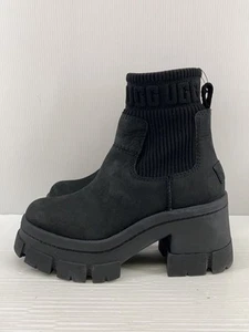 UGG Australia Side Gore Boots 22cm Black 1148730 Brooklyn Chelsea Used - Picture 1 of 6