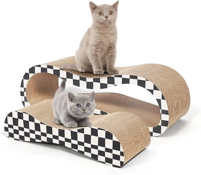 Cat Scratcher Lounge & Bed,Durable&Long Lasting Checkerboard Cat Scratching Post - Image 1 of 4