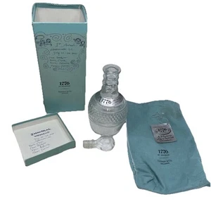 Tiffany & Co 1776 Seagramme Dekanter Klarglas Box Tasche Anhänger Stopfen 10,5" - Bild 1 von 8