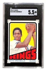 1972-73 Topps #115 Nate Archibald - SGC 5.5 - Kansas City / Omaha Kings (HOF) - Bild 1 von 2