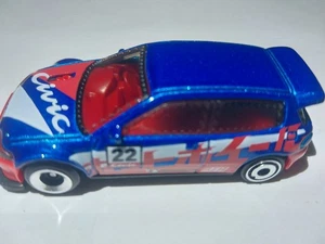 2025 HOT WHEELS HW REVERSE RAKE HONDA CIVIC CUSTOM BLUE 5/5 - Picture 1 of 5