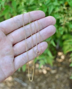 Vintage Tiffany & Co Peretti 18k Solid Gold Cable Chain Necklace - 16 1/4" YG - Picture 1 of 6